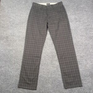 Brixton Capital Standard Fit Chino Dress Pants Windowpane Black Men's 29x30 Prep